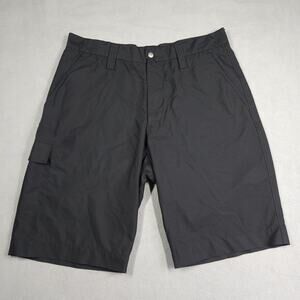J.Lindeberg Cargo Golf Shorts Mens Size 33 Black Performance Wear 10.5" Inseam